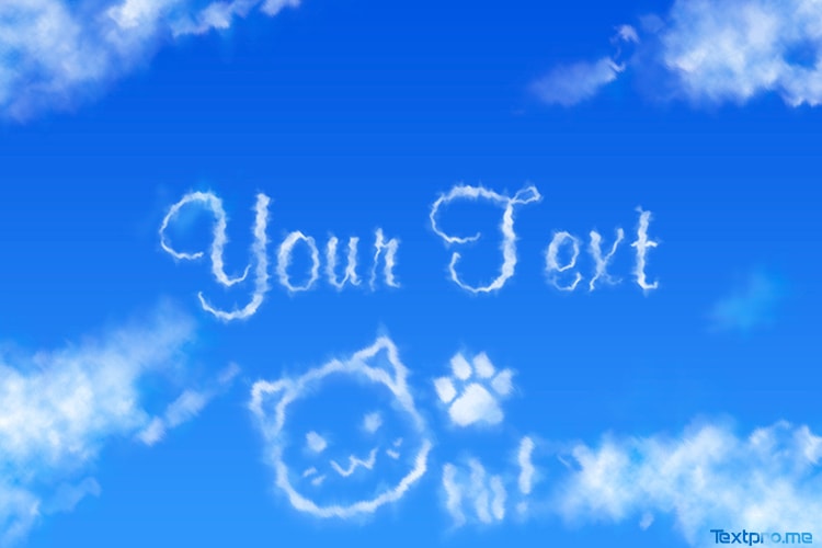 Create realistic cloud text effect online free