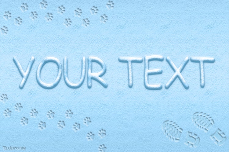 Create snow text effects for winter holidays