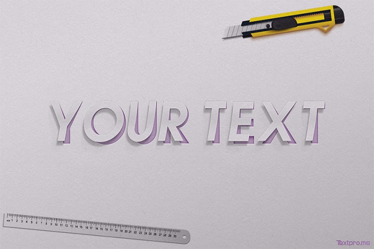 Create art paper cut text effect online