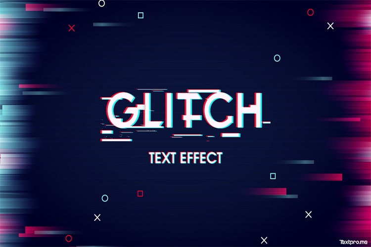 Glitch Effect 3D Text