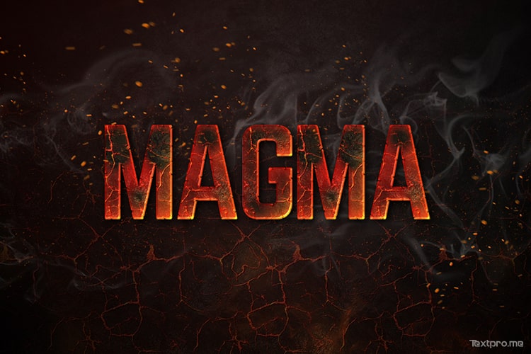 Create a magma hot text effect online