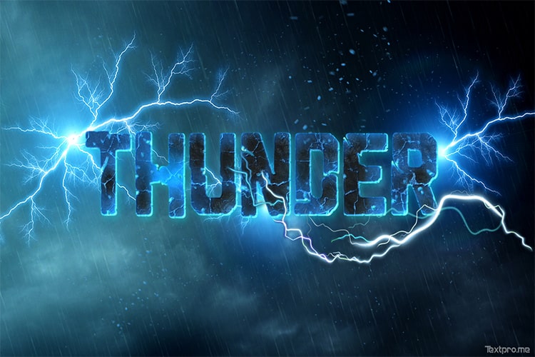 Online thunder text effect generator