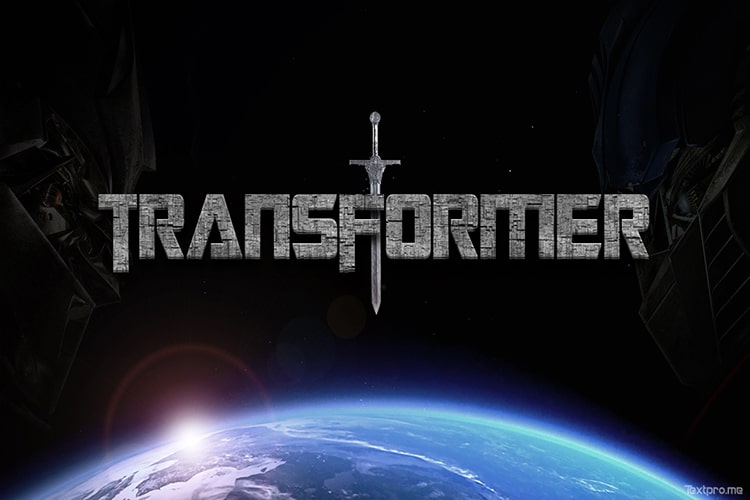 Create a transformer text effect online