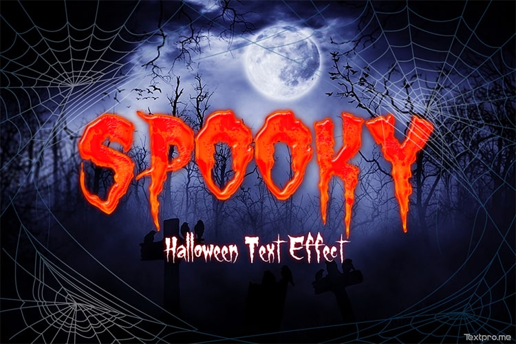 Create a spooky Halloween text effect online