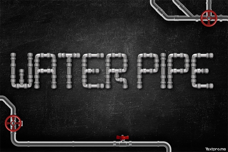 Create 3D water pipe text effects online