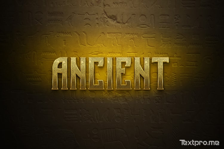3D golden ancient text effect online free