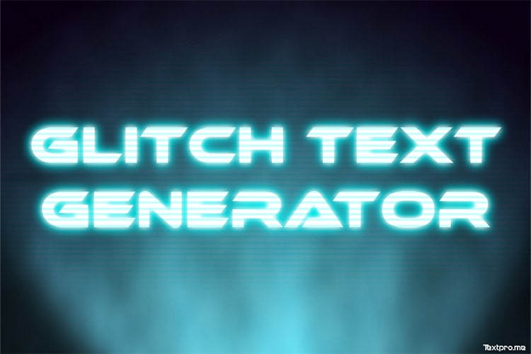 Neon light glitch text generator online