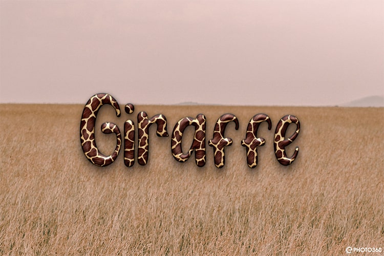 Create 3D giraffe text effect online