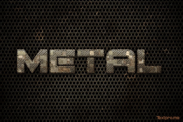 Create a rusted metal text effect online