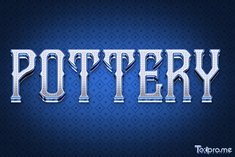 Create 3D pottery text effect online