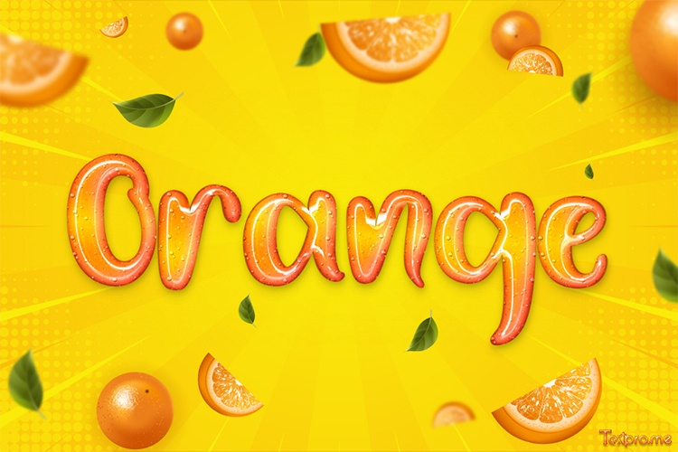 Create a 3D orange juice text effect online