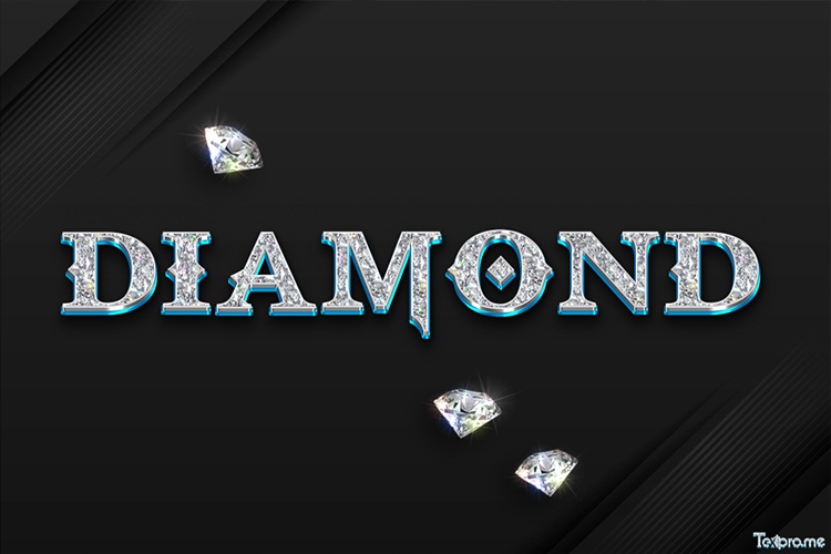 Create a quick sparkling Diamonds text effect