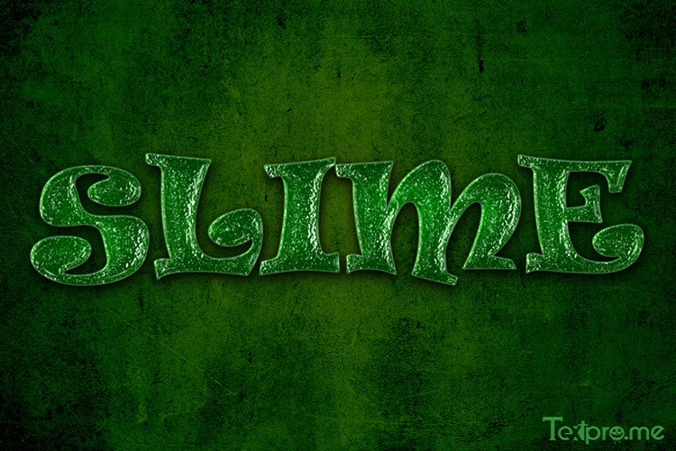 Create green slime text effect online