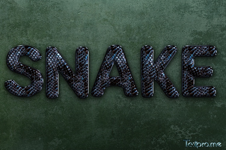 Create metal snake skin text effect online