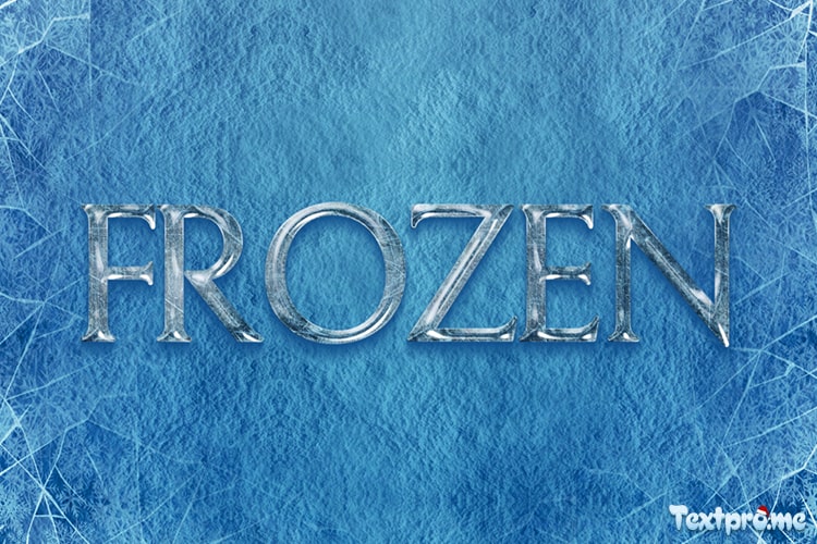 Create realistic 3D text effect frozen winter