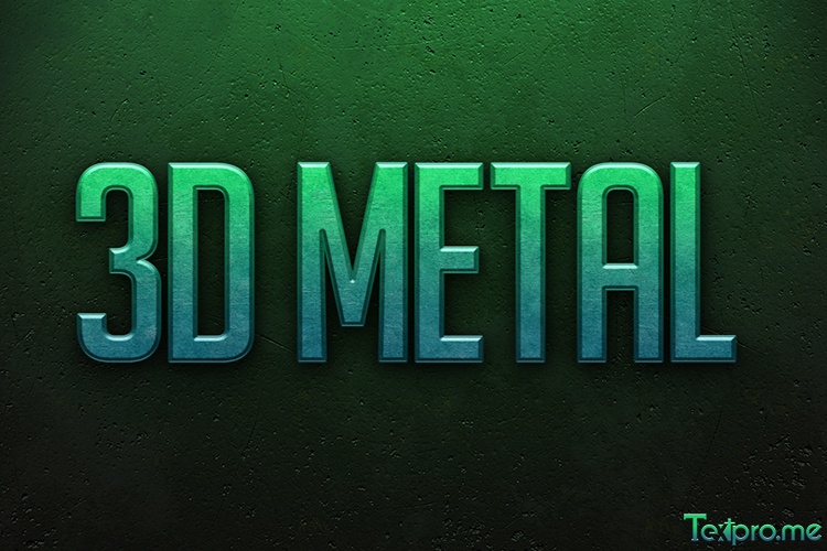 Shiny blue 3D metallic silver style text effect