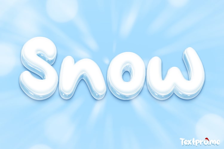 Create beautiful 3D snow text effect online