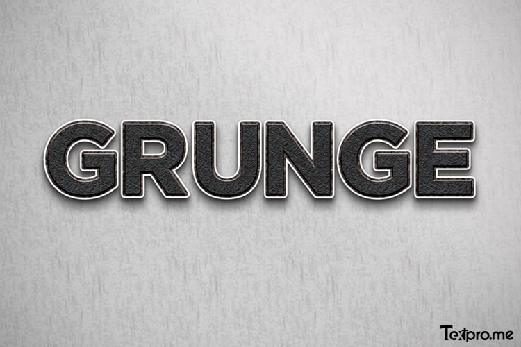 Grunge metallic 3D text effect online
