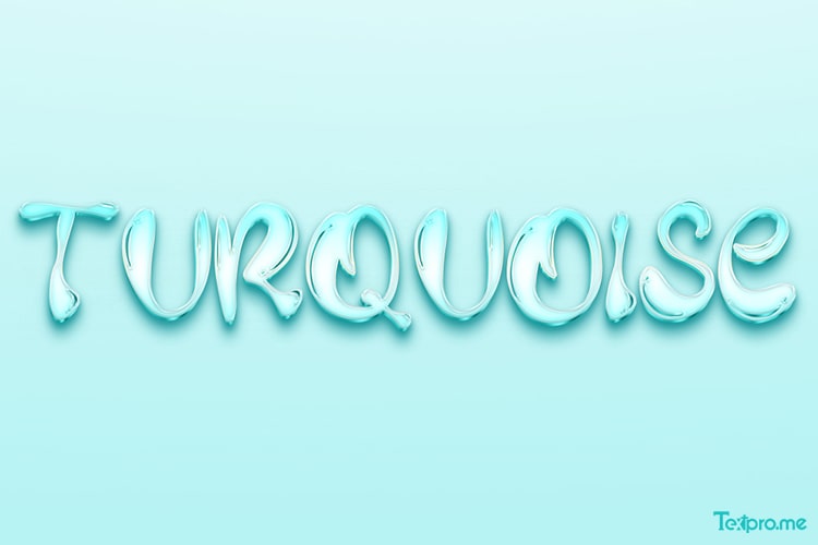 Create 3D turquoise text style effects online