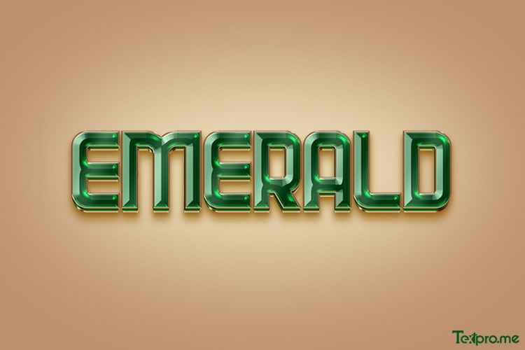 Create luxury 3D emerald text effects online