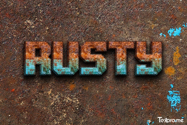 Online 3D rusty metal text effect maker