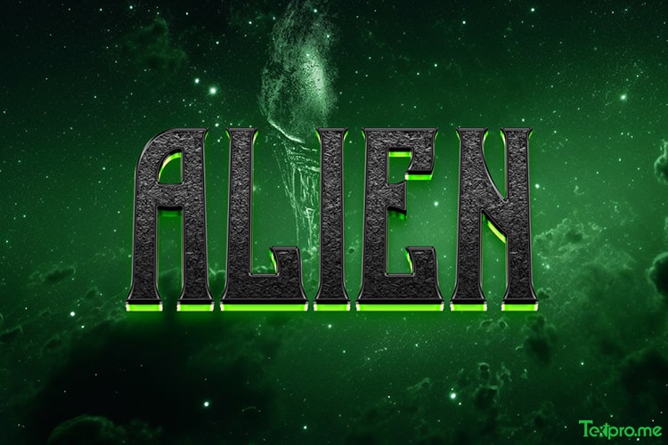 Online 3D alien text effect generator