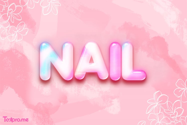 Create an online 3D nail art text effect