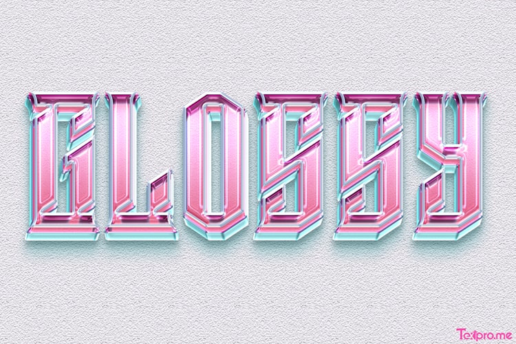 Create a colorful glossy 3D text effect online