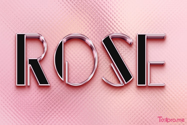 Create rose gold style text effects online