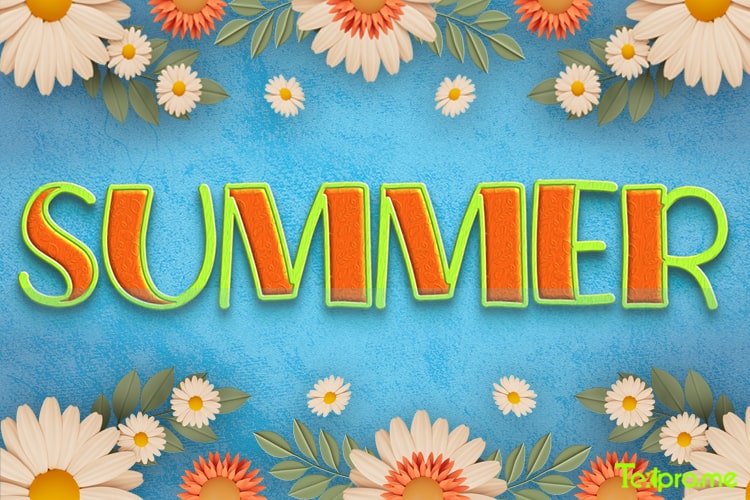 Bright and Colorful 3D Summer Text Effect